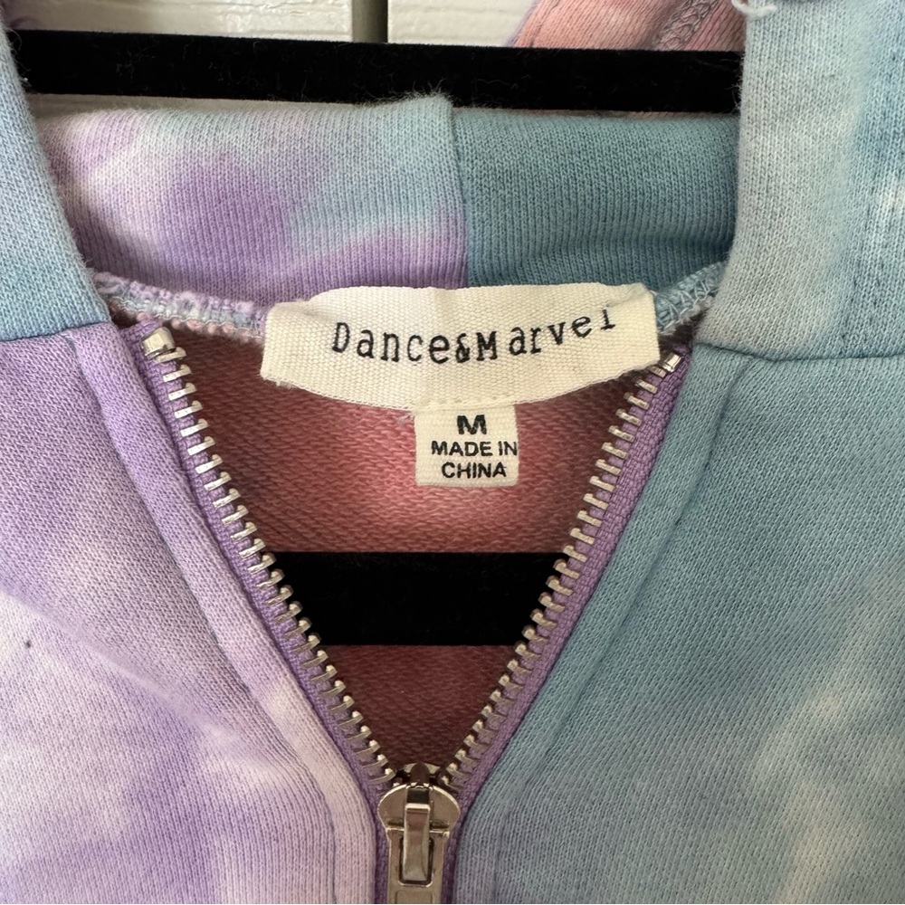 Dance & Marvel Pastel Tie-Dye Denim Hoodie - Picture 4 of 9